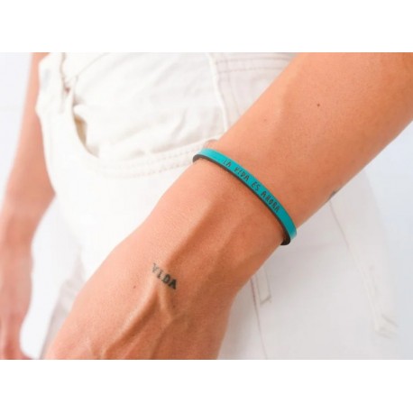 Pulsera cuero "La vida es Ahora"