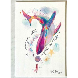 Postal "Ballena Magia"