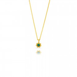 Colgante plata Flor circonitas