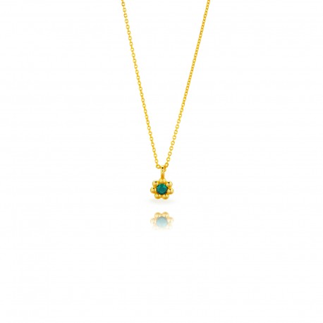 Colgante plata Flor circonitas