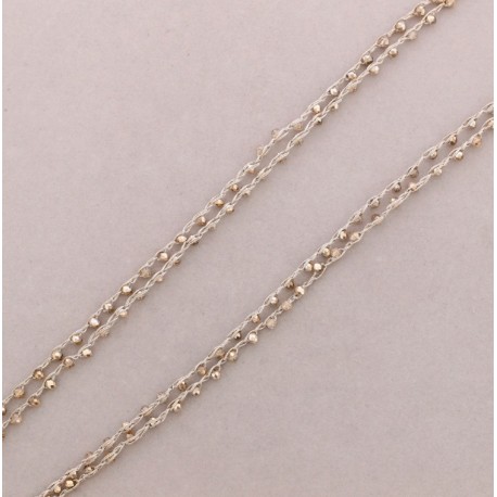 Colgante largo tejido Cristales