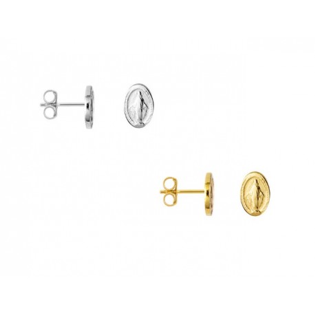 Pendiente plata Virgen Milagrosa (individual)