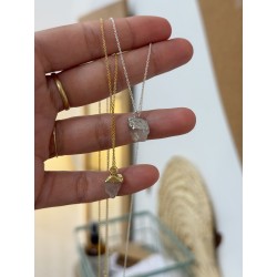 Colgante plata Cuarzo rosa