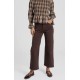 Pantalón Jeans Culotte marrón chocolate