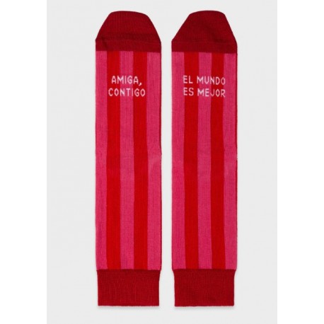 Calcetines "Amiga contigo el mundo es mejor"