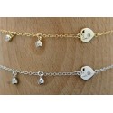 Pulsera plata Corazón circonitas
