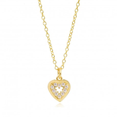 Colgante plata Corazón circonitas