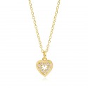 Colgante plata Corazón circonitas