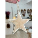 Estrella Madera colgante "Iluminas el camino"
