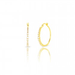 Pendientes plata Aro Circonitas