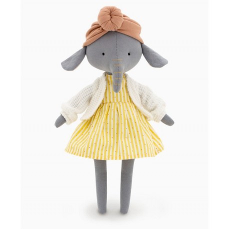 Peluche de algodón "Alicia, la Elefanta"