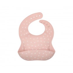 Babero recogedor silicona Leaves pink