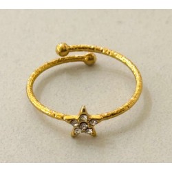 Anillo acero "Estrella"