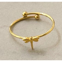 Anillo acero "Libélula"