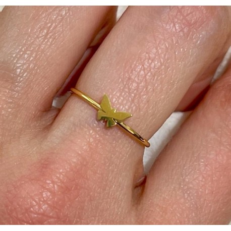 Anillo acero "Mariposa"