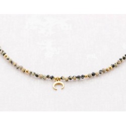 Colgante gargantilla acero Media Luna