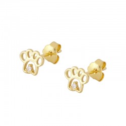 Pendiente plata Huella (individual)