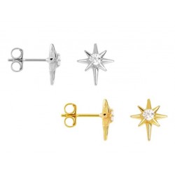 Pendiente plata Rosa de los Vientos (individual)