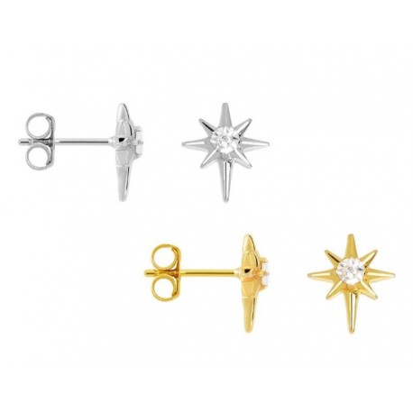 Pendiente plata Rosa de los Vientos (individual)