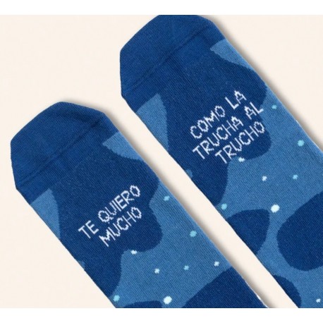 Calcetines "Te quiero mucho, como la trucha al trucho"