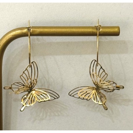 Pendientes acero "Vuela Mariposa"