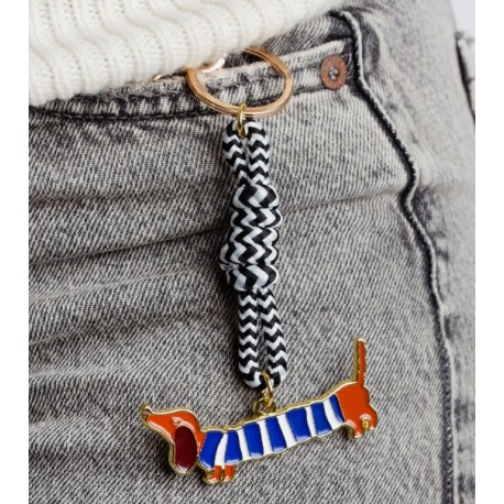 Llavero metálico Teckel "Te quiero infinito"